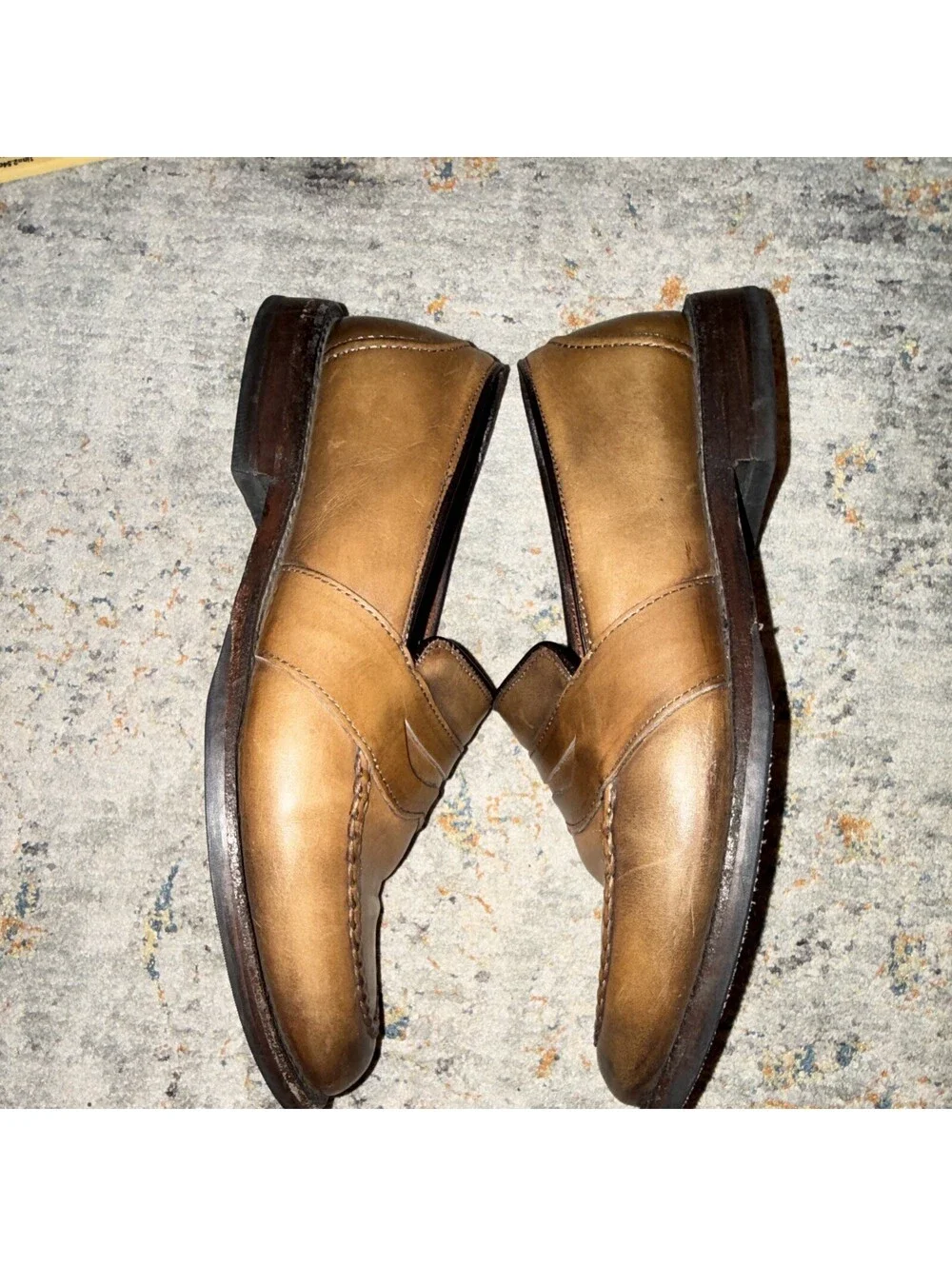 Allen Edmonds Men’s Brown Leather Penny Loafer Slip-On Almond Toe 8D 4838